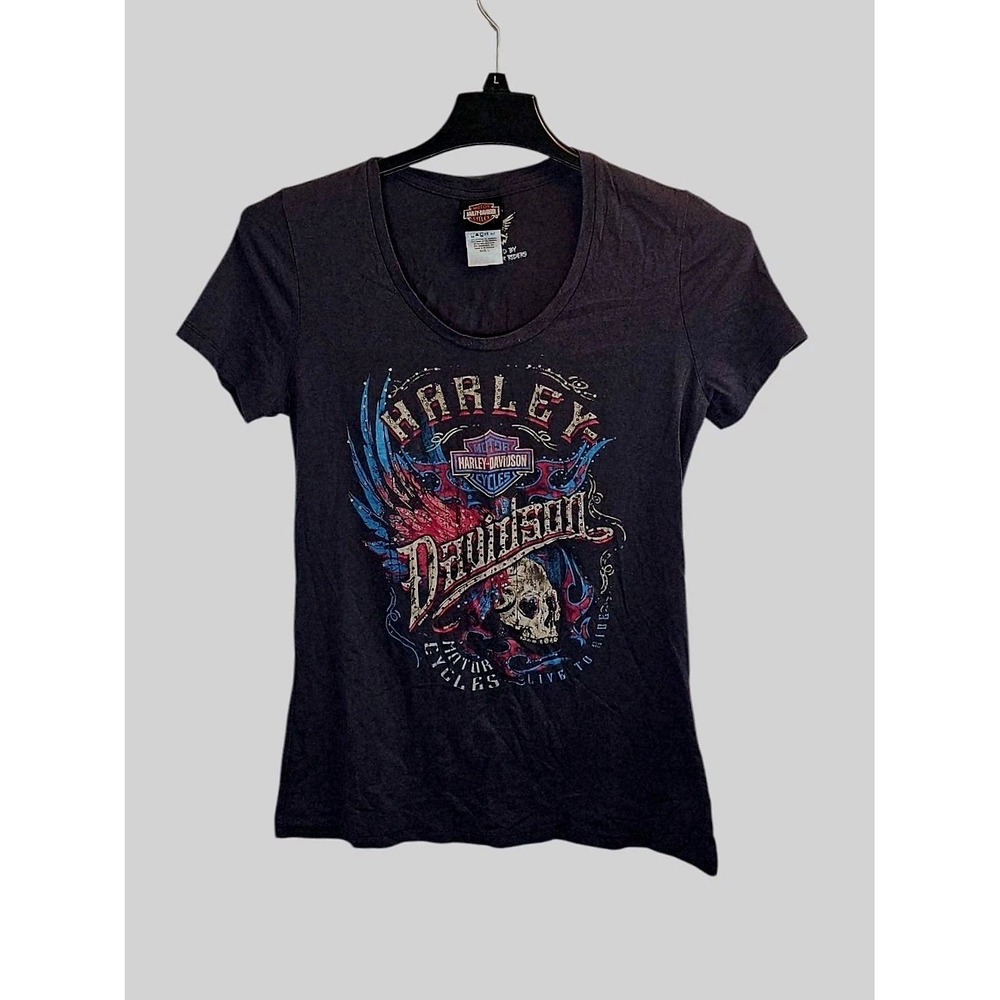 Harley Davidson "Designed by Riders"‎ Large T-Shirt Stinger Medina Ohio